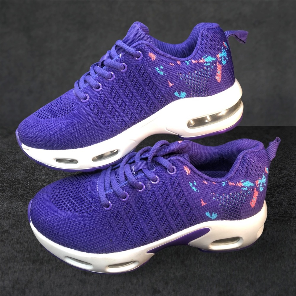 Purple Women's Knit Air-Cushion Sneaker